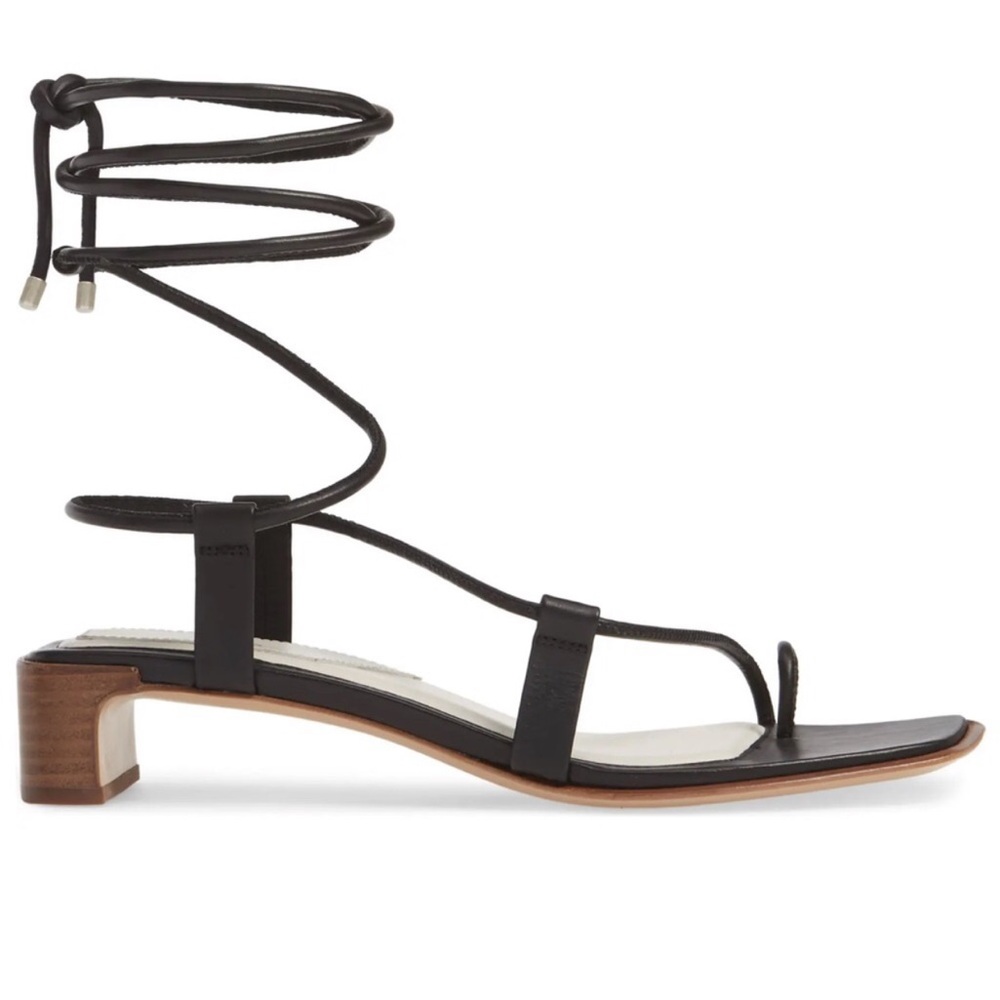 Rag & Bone Cindy Tie Lace Up Leather Sandals In Black. New In Box. Sz 8
